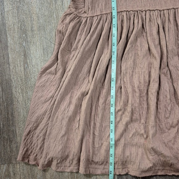 Free People FP Beach Textured Babydoll Mini Dress Pink Mauve OB1199600 M - Picture 7 of 8